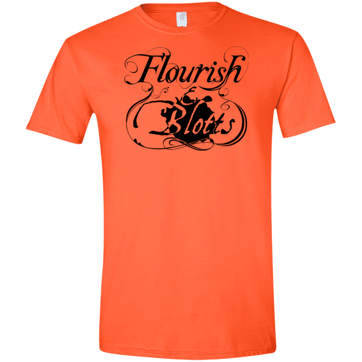 T-Shirts Orange / S Flourish and Blotts of Diagon Alley Men's Semi-Fitted Softstyle