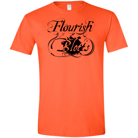 T-Shirts Orange / S Flourish and Blotts of Diagon Alley Men's Semi-Fitted Softstyle