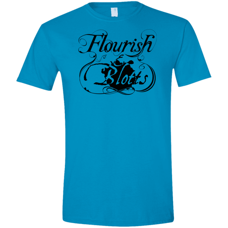 T-Shirts Sapphire / S Flourish and Blotts of Diagon Alley Men's Semi-Fitted Softstyle