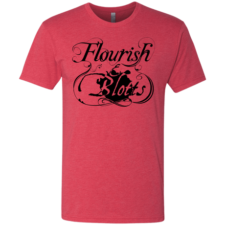 T-Shirts Vintage Red / S Flourish and Blotts of Diagon Alley Men's Triblend T-Shirt