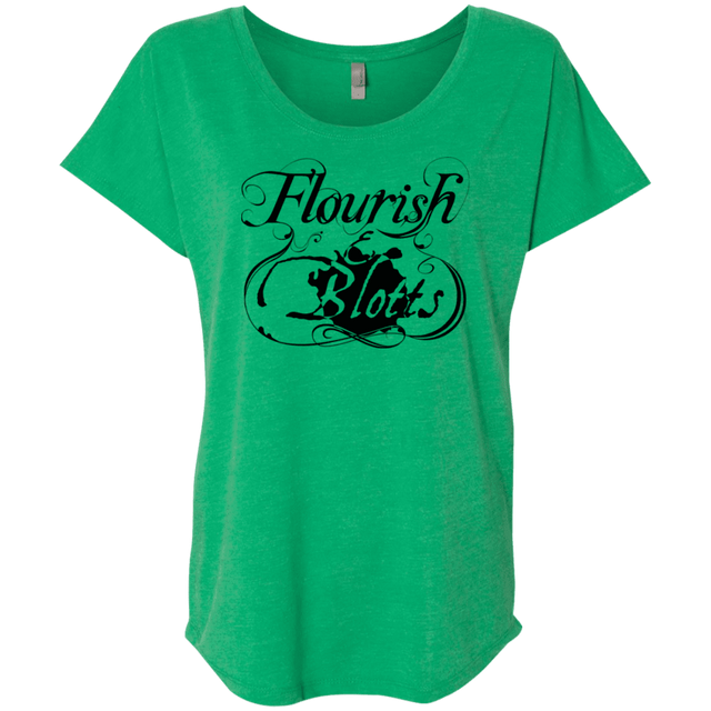 T-Shirts Envy / X-Small Flourish and Blotts of Diagon Alley Triblend Dolman Sleeve