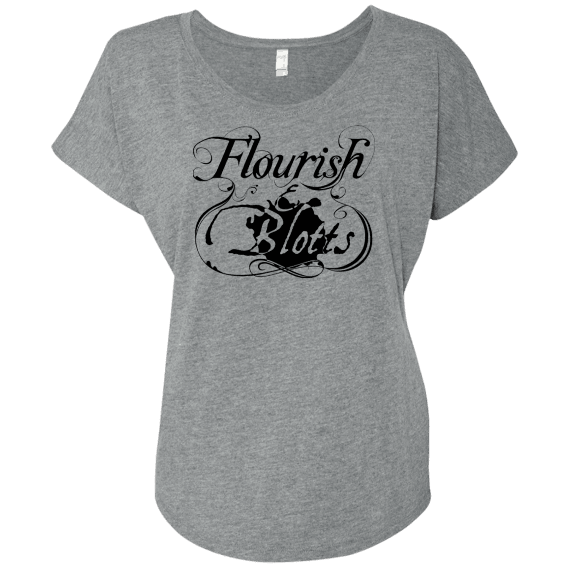 T-Shirts Premium Heather / X-Small Flourish and Blotts of Diagon Alley Triblend Dolman Sleeve