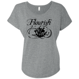 T-Shirts Premium Heather / X-Small Flourish and Blotts of Diagon Alley Triblend Dolman Sleeve
