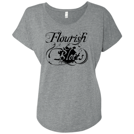 T-Shirts Premium Heather / X-Small Flourish and Blotts of Diagon Alley Triblend Dolman Sleeve