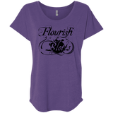 T-Shirts Purple Rush / X-Small Flourish and Blotts of Diagon Alley Triblend Dolman Sleeve