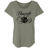 T-Shirts Venetian Grey / X-Small Flourish and Blotts of Diagon Alley Triblend Dolman Sleeve