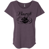 T-Shirts Vintage Purple / X-Small Flourish and Blotts of Diagon Alley Triblend Dolman Sleeve