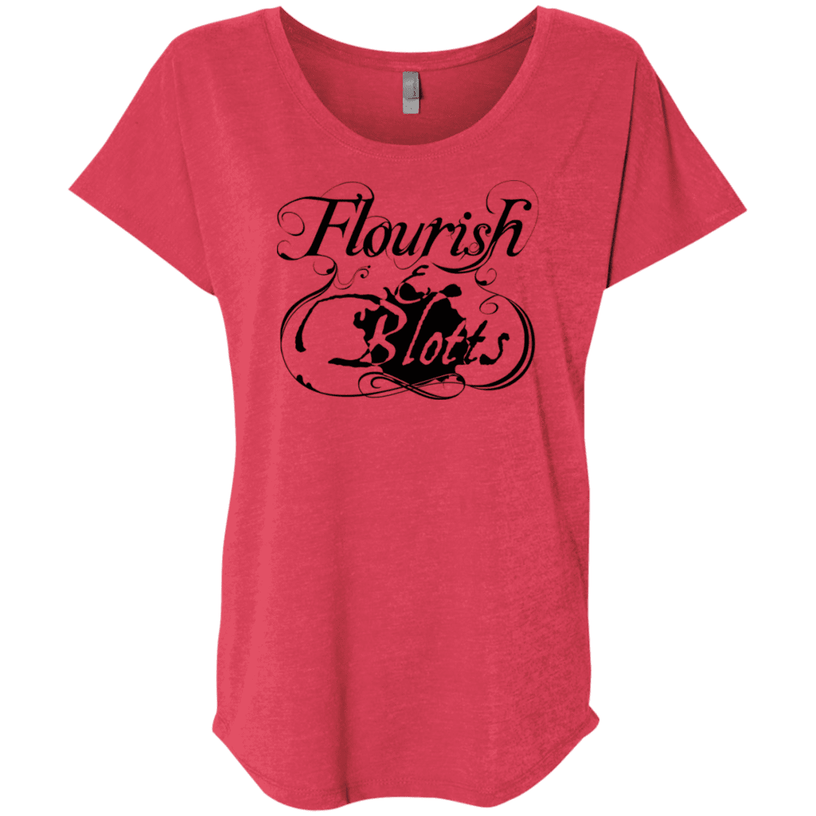 T-Shirts Vintage Red / X-Small Flourish and Blotts of Diagon Alley Triblend Dolman Sleeve
