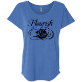 T-Shirts Vintage Royal / X-Small Flourish and Blotts of Diagon Alley Triblend Dolman Sleeve