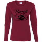 T-Shirts Cardinal / S Flourish and Blotts of Diagon Alley Women's Long Sleeve T-Shirt