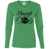 T-Shirts Irish Green / S Flourish and Blotts of Diagon Alley Women's Long Sleeve T-Shirt