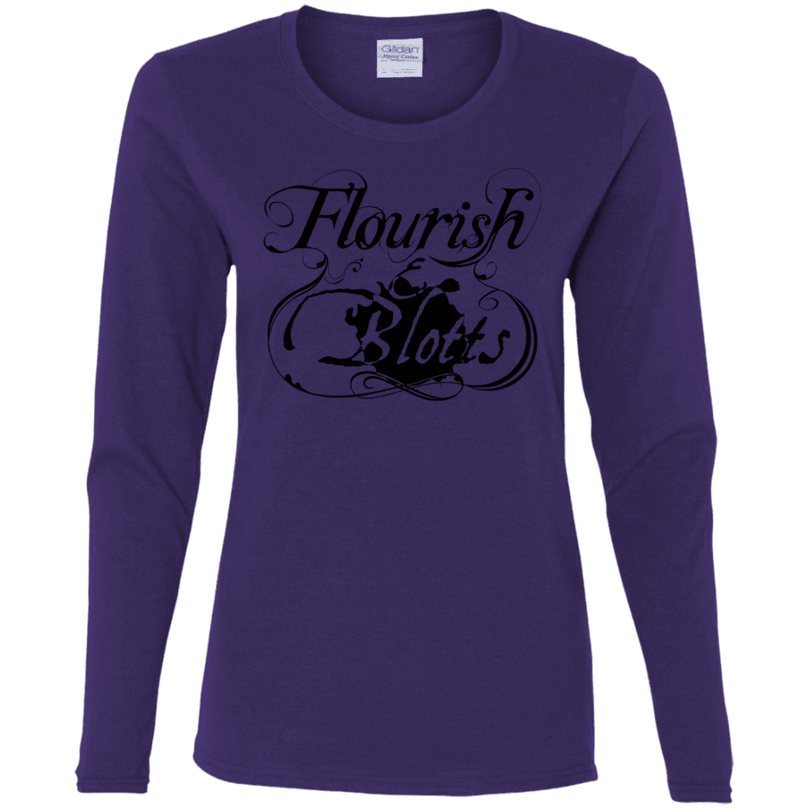 T-Shirts Purple / S Flourish and Blotts of Diagon Alley Women's Long Sleeve T-Shirt