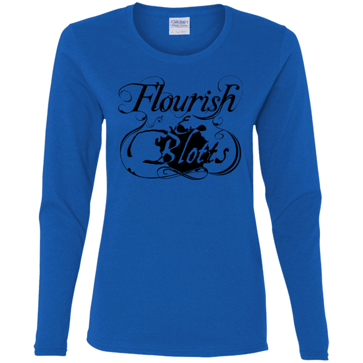 T-Shirts Royal / S Flourish and Blotts of Diagon Alley Women's Long Sleeve T-Shirt