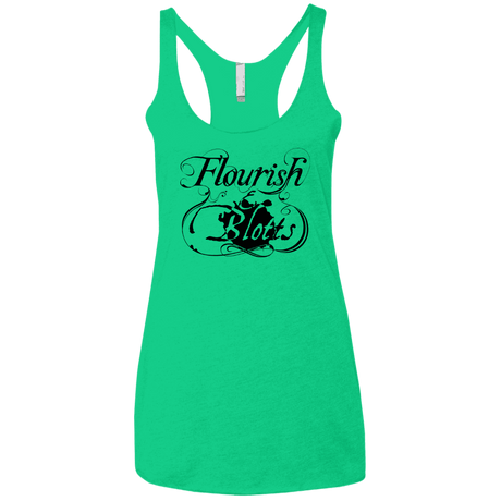 T-Shirts Envy / X-Small Flourish and Blotts of Diagon Alley Women's Triblend Racerback Tank