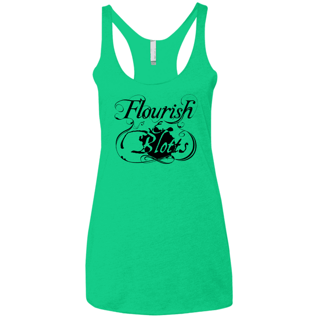 T-Shirts Envy / X-Small Flourish and Blotts of Diagon Alley Women's Triblend Racerback Tank