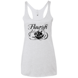 T-Shirts Heather White / X-Small Flourish and Blotts of Diagon Alley Women's Triblend Racerback Tank