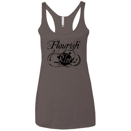 T-Shirts Macchiato / X-Small Flourish and Blotts of Diagon Alley Women's Triblend Racerback Tank