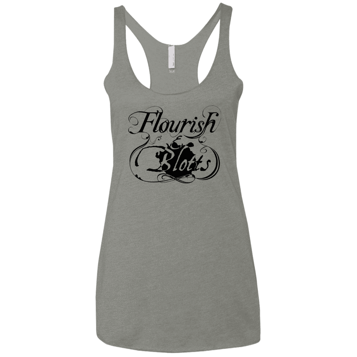 T-Shirts Venetian Grey / X-Small Flourish and Blotts of Diagon Alley Women's Triblend Racerback Tank