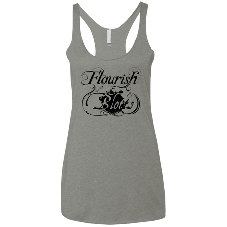 T-Shirts Venetian Grey / X-Small Flourish and Blotts of Diagon Alley Women's Triblend Racerback Tank