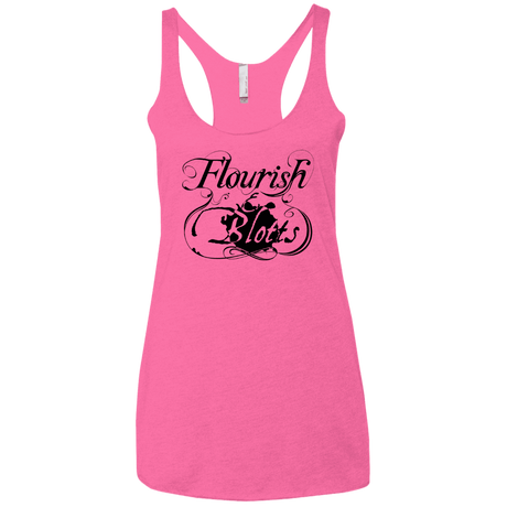 T-Shirts Vintage Pink / X-Small Flourish and Blotts of Diagon Alley Women's Triblend Racerback Tank