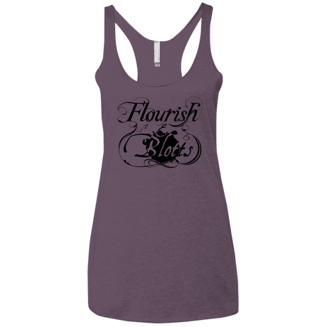 T-Shirts Vintage Purple / X-Small Flourish and Blotts of Diagon Alley Women's Triblend Racerback Tank