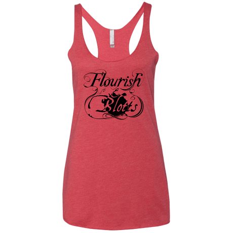 T-Shirts Vintage Red / X-Small Flourish and Blotts of Diagon Alley Women's Triblend Racerback Tank