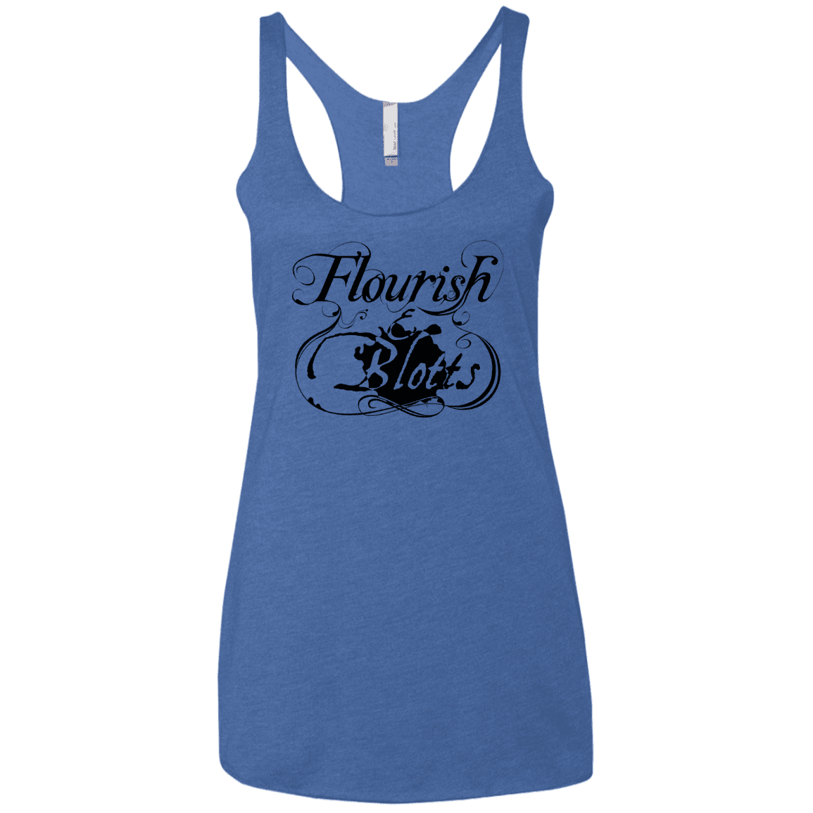 T-Shirts Vintage Royal / X-Small Flourish and Blotts of Diagon Alley Women's Triblend Racerback Tank