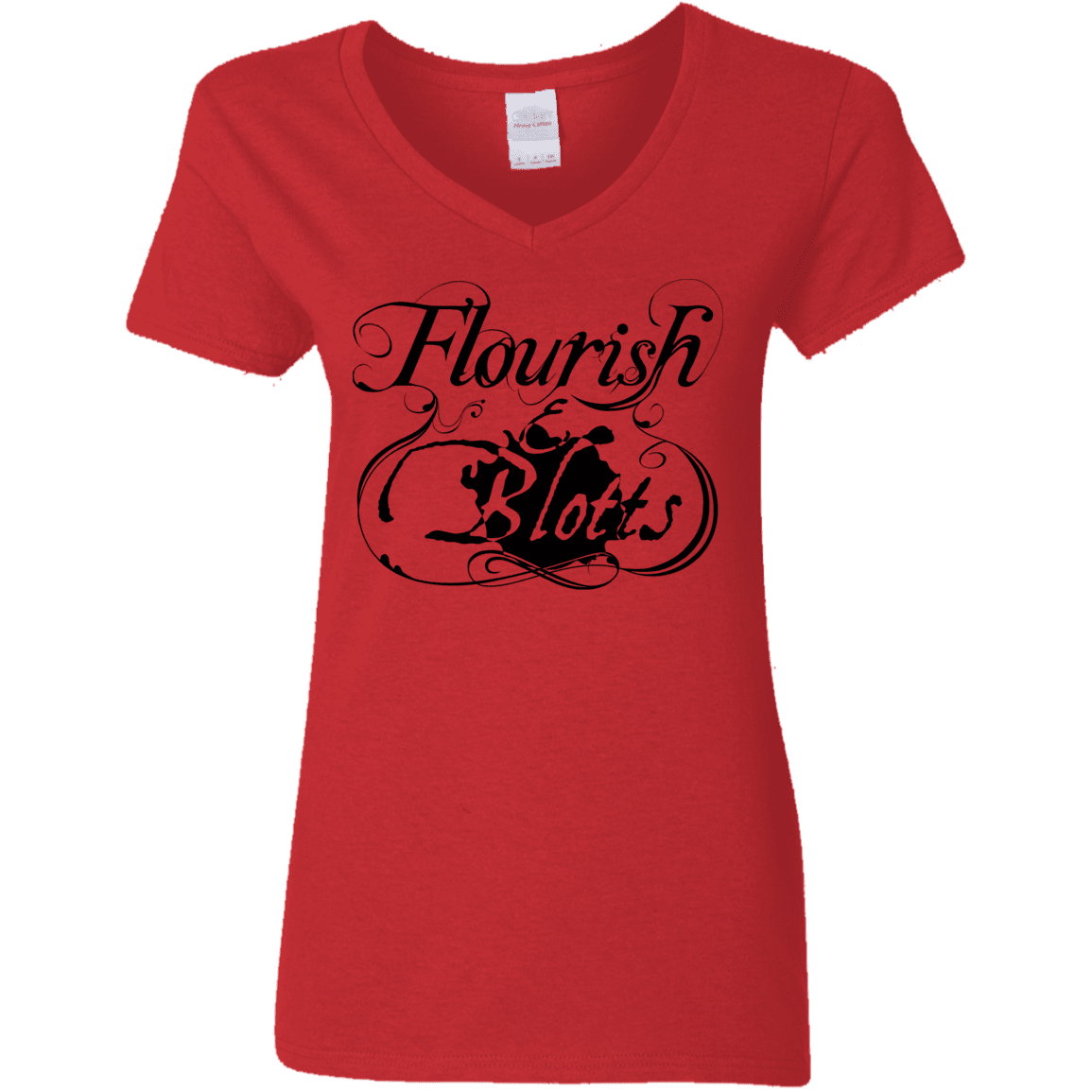 T-Shirts Red / S Flourish and Blotts of Diagon Alley Women's V-Neck T-Shirt