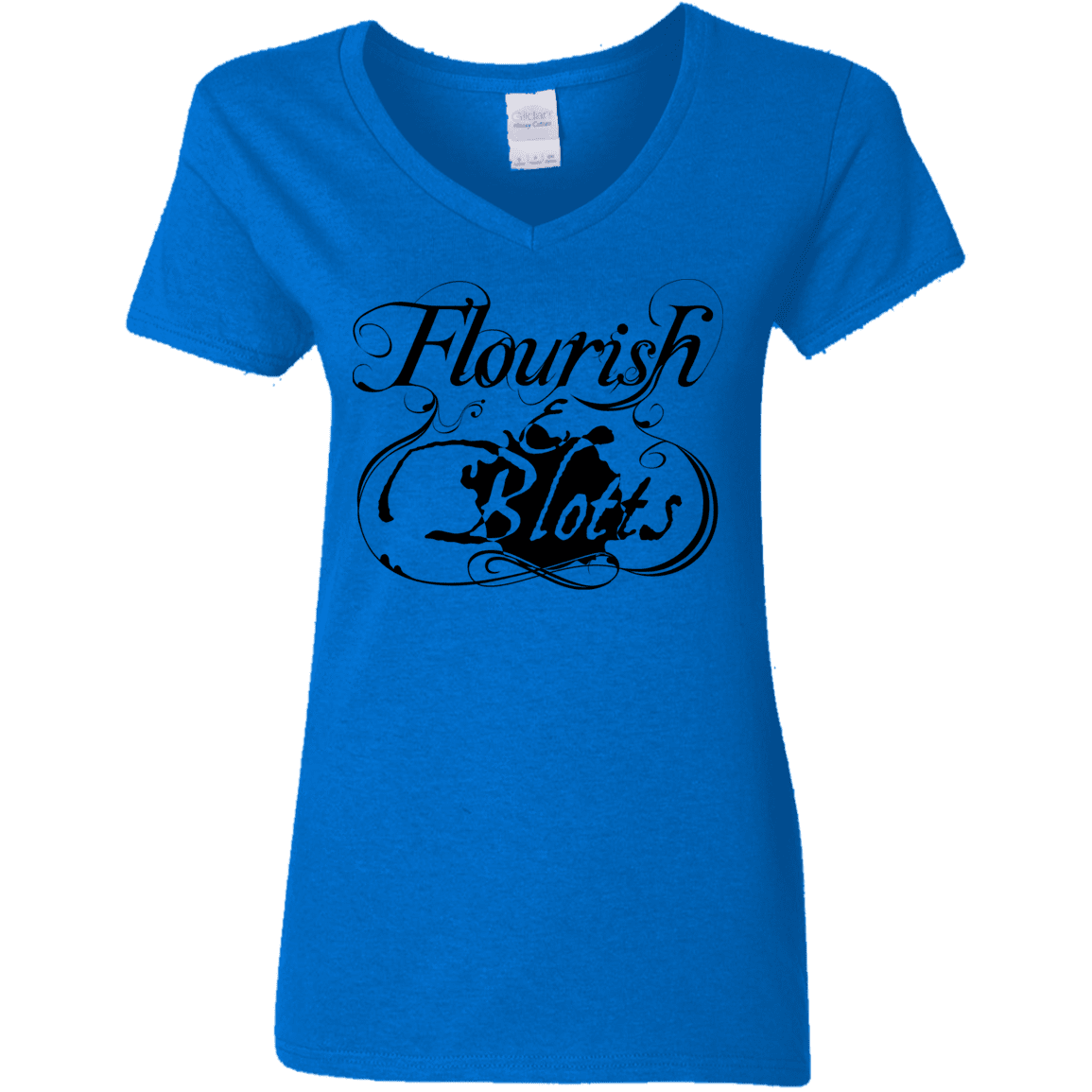 T-Shirts Royal / S Flourish and Blotts of Diagon Alley Women's V-Neck T-Shirt