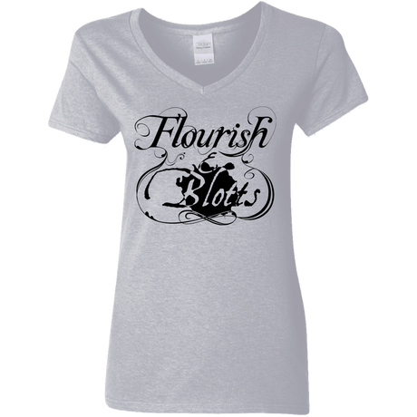 T-Shirts Sport Grey / S Flourish and Blotts of Diagon Alley Women's V-Neck T-Shirt