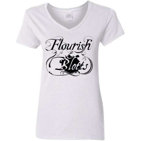 T-Shirts White / S Flourish and Blotts of Diagon Alley Women's V-Neck T-Shirt