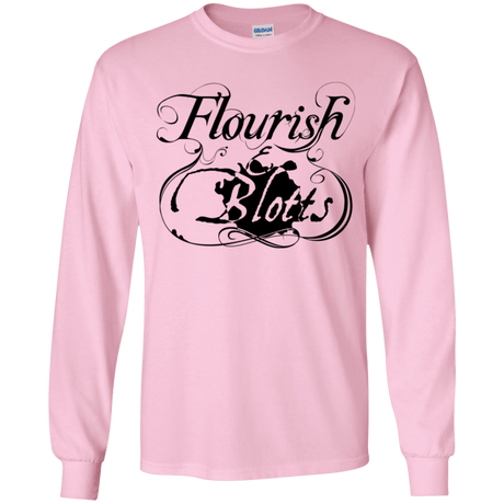 T-Shirts Light Pink / YS Flourish and Blotts of Diagon Alley Youth Long Sleeve T-Shirt