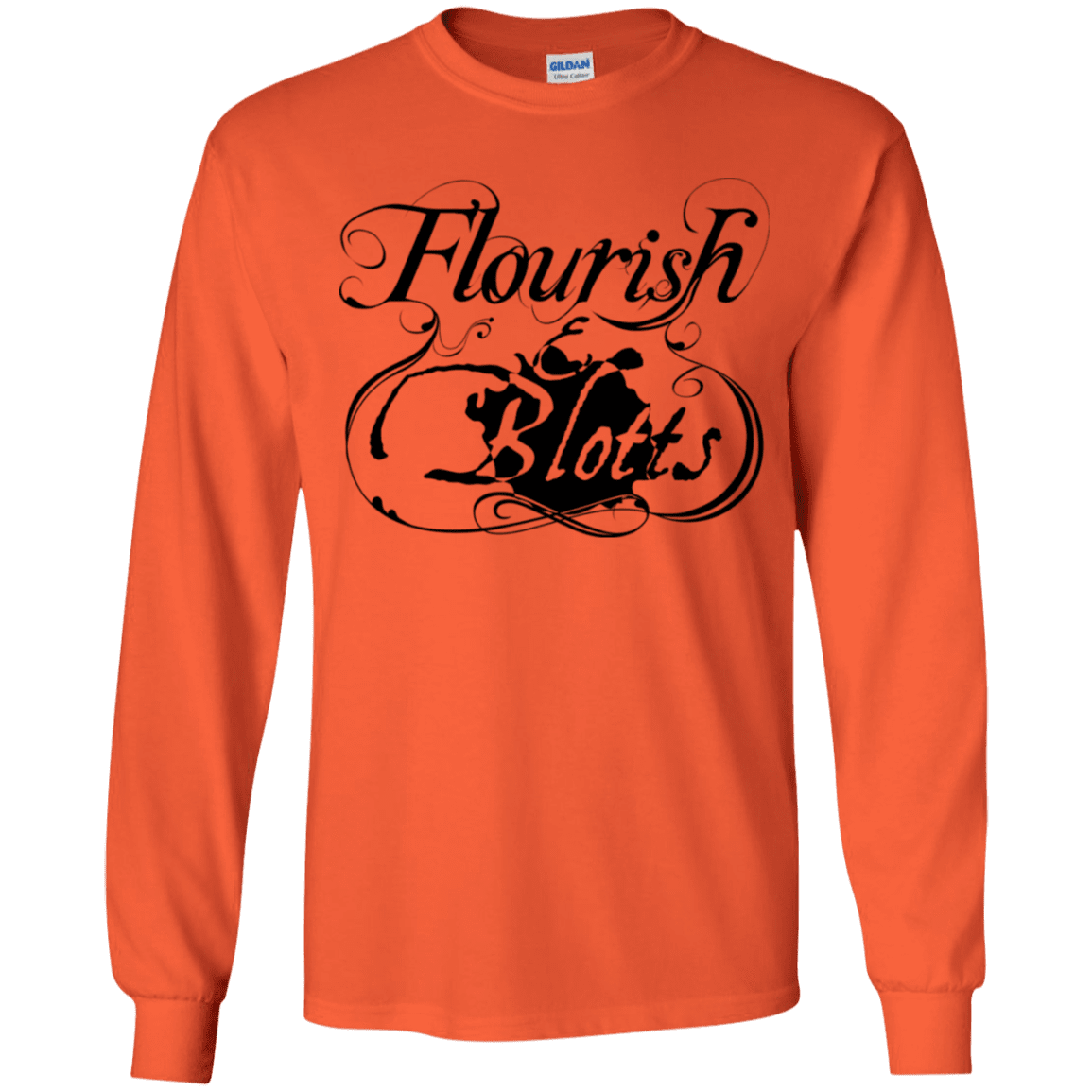 T-Shirts Orange / YS Flourish and Blotts of Diagon Alley Youth Long Sleeve T-Shirt