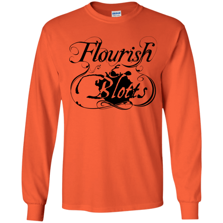 T-Shirts Orange / YS Flourish and Blotts of Diagon Alley Youth Long Sleeve T-Shirt