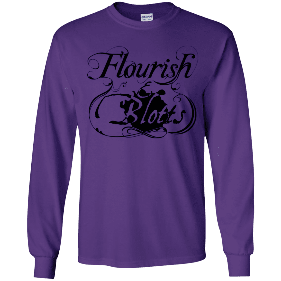 T-Shirts Purple / YS Flourish and Blotts of Diagon Alley Youth Long Sleeve T-Shirt