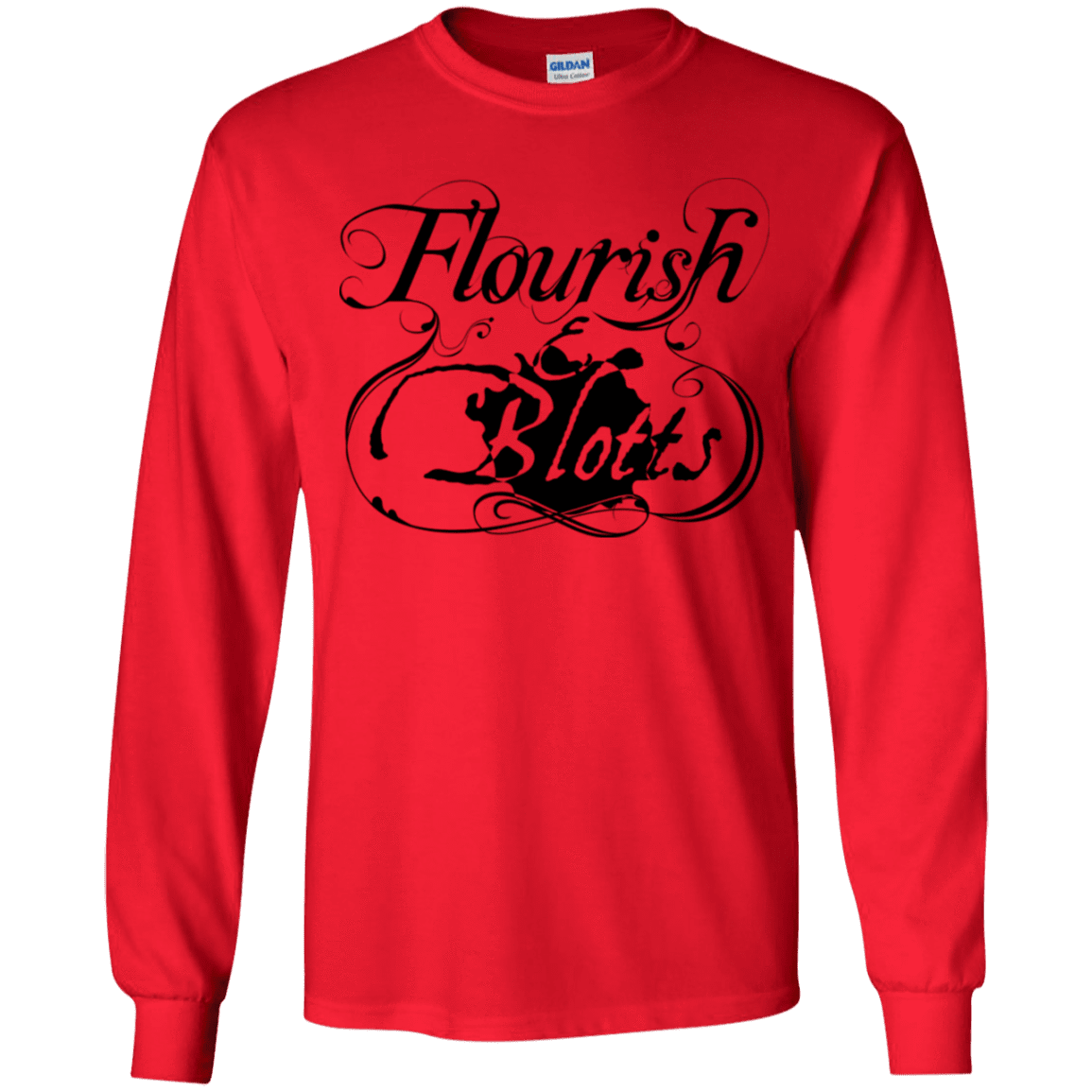 T-Shirts Red / YS Flourish and Blotts of Diagon Alley Youth Long Sleeve T-Shirt