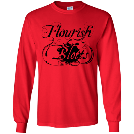 T-Shirts Red / YS Flourish and Blotts of Diagon Alley Youth Long Sleeve T-Shirt