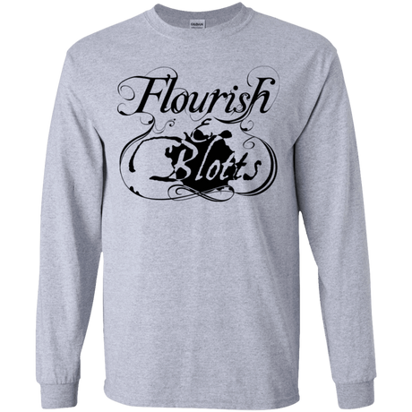 T-Shirts Sport Grey / YS Flourish and Blotts of Diagon Alley Youth Long Sleeve T-Shirt