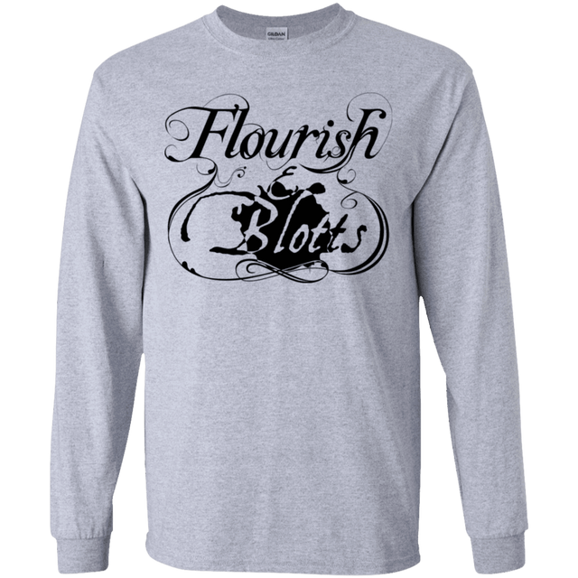 T-Shirts Sport Grey / YS Flourish and Blotts of Diagon Alley Youth Long Sleeve T-Shirt
