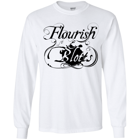 T-Shirts White / YS Flourish and Blotts of Diagon Alley Youth Long Sleeve T-Shirt