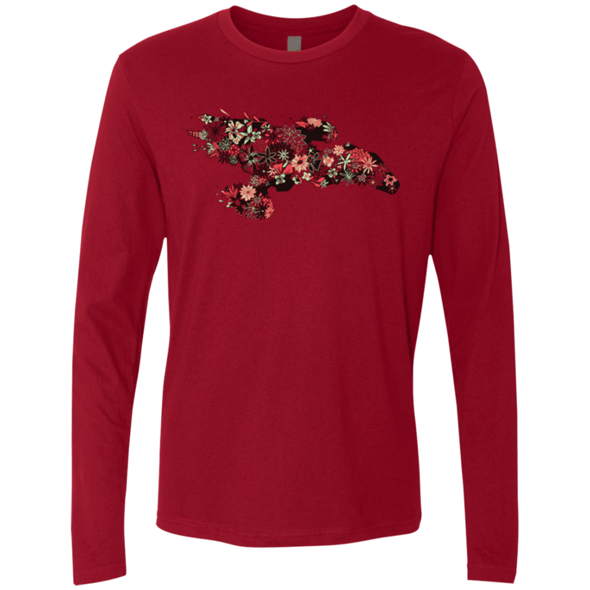 T-Shirts Cardinal / Small Flowerfly Men's Premium Long Sleeve