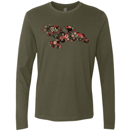 T-Shirts Military Green / Small Flowerfly Men's Premium Long Sleeve