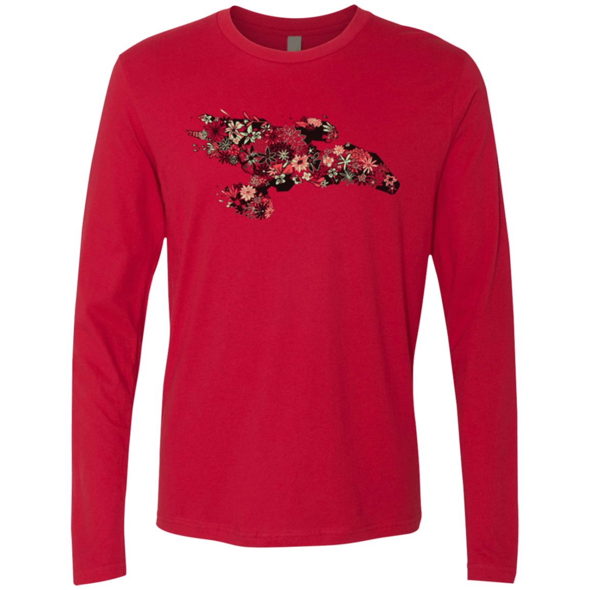 T-Shirts Red / Small Flowerfly Men's Premium Long Sleeve