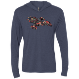 T-Shirts Vintage Navy / X-Small Flowerfly Triblend Long Sleeve Hoodie Tee