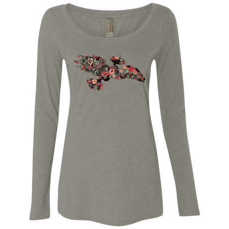 T-Shirts Venetian Grey / Small Flowerfly Women's Triblend Long Sleeve Shirt
