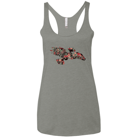 T-Shirts Venetian Grey / X-Small Flowerfly Women's Triblend Racerback Tank