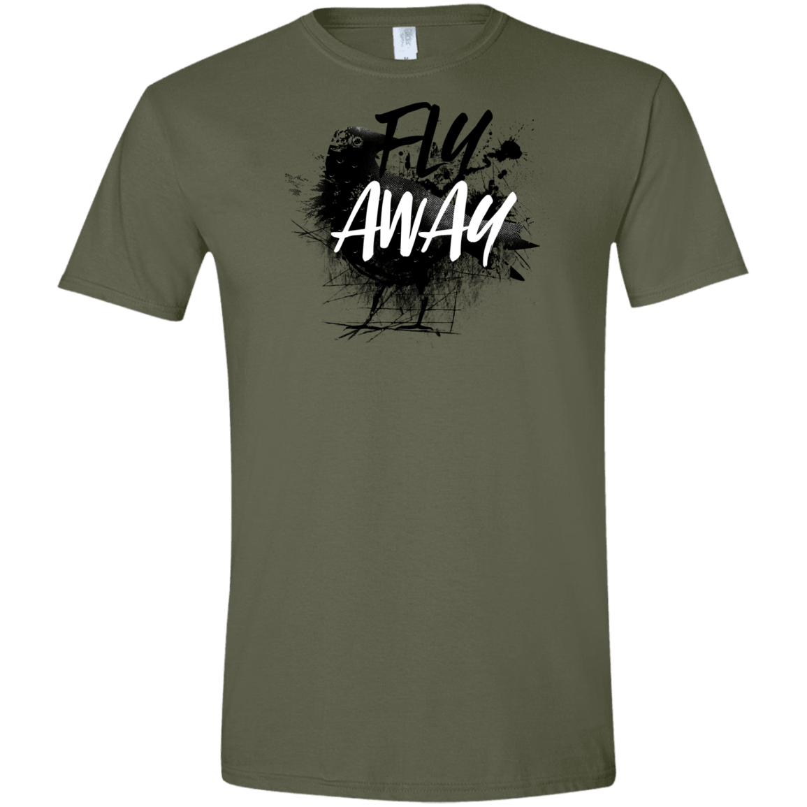 T-Shirts Military Green / S Fly Away Men's Semi-Fitted Softstyle