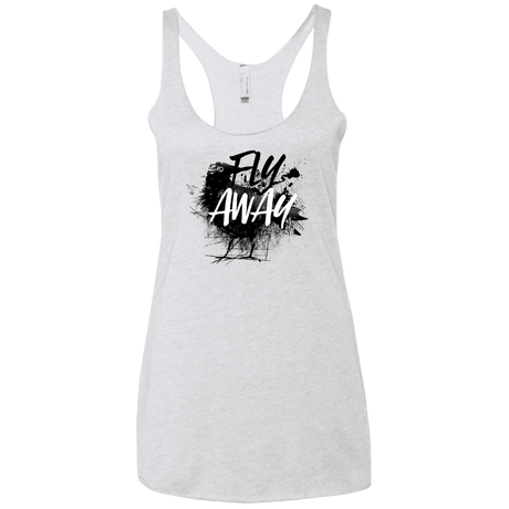 T-Shirts Heather White / X-Small Fly Away Women's Triblend Racerback Tank