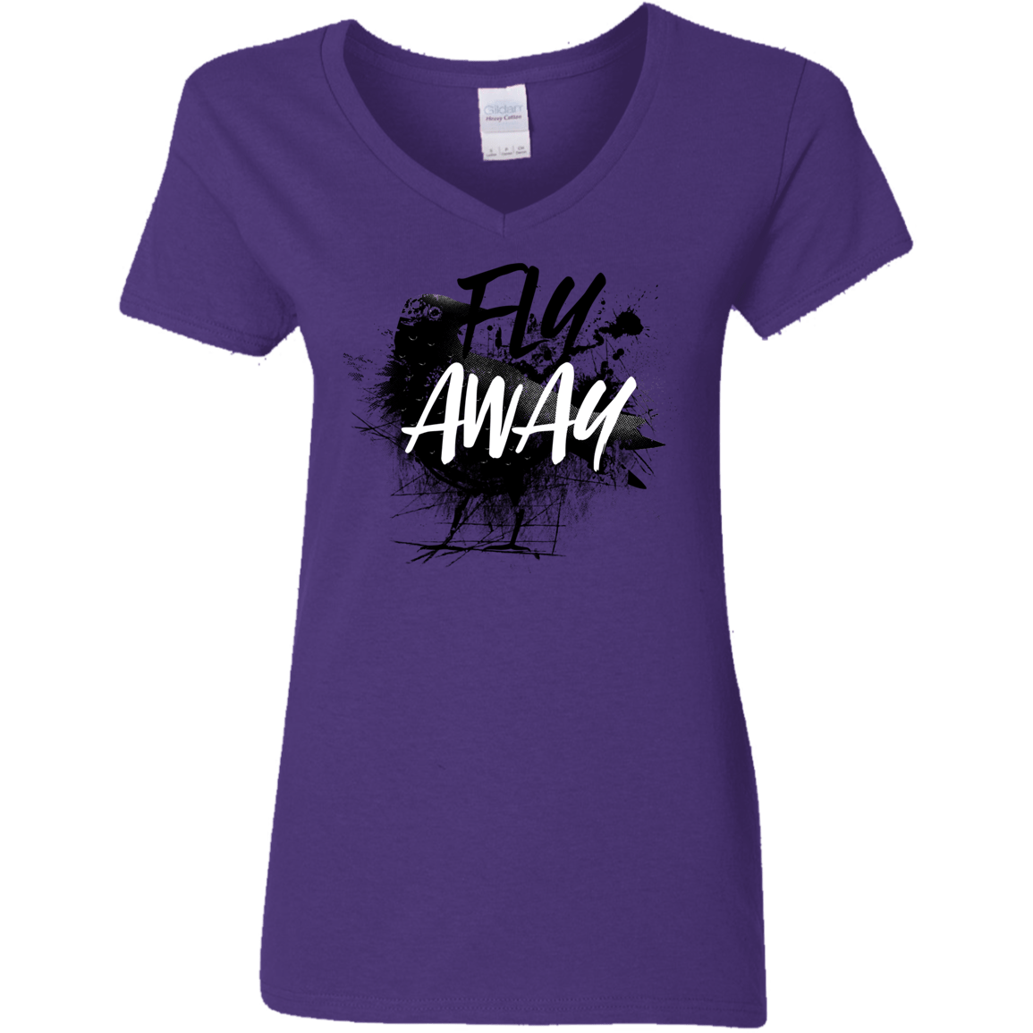 T-Shirts Purple / S Fly Away Women's V-Neck T-Shirt