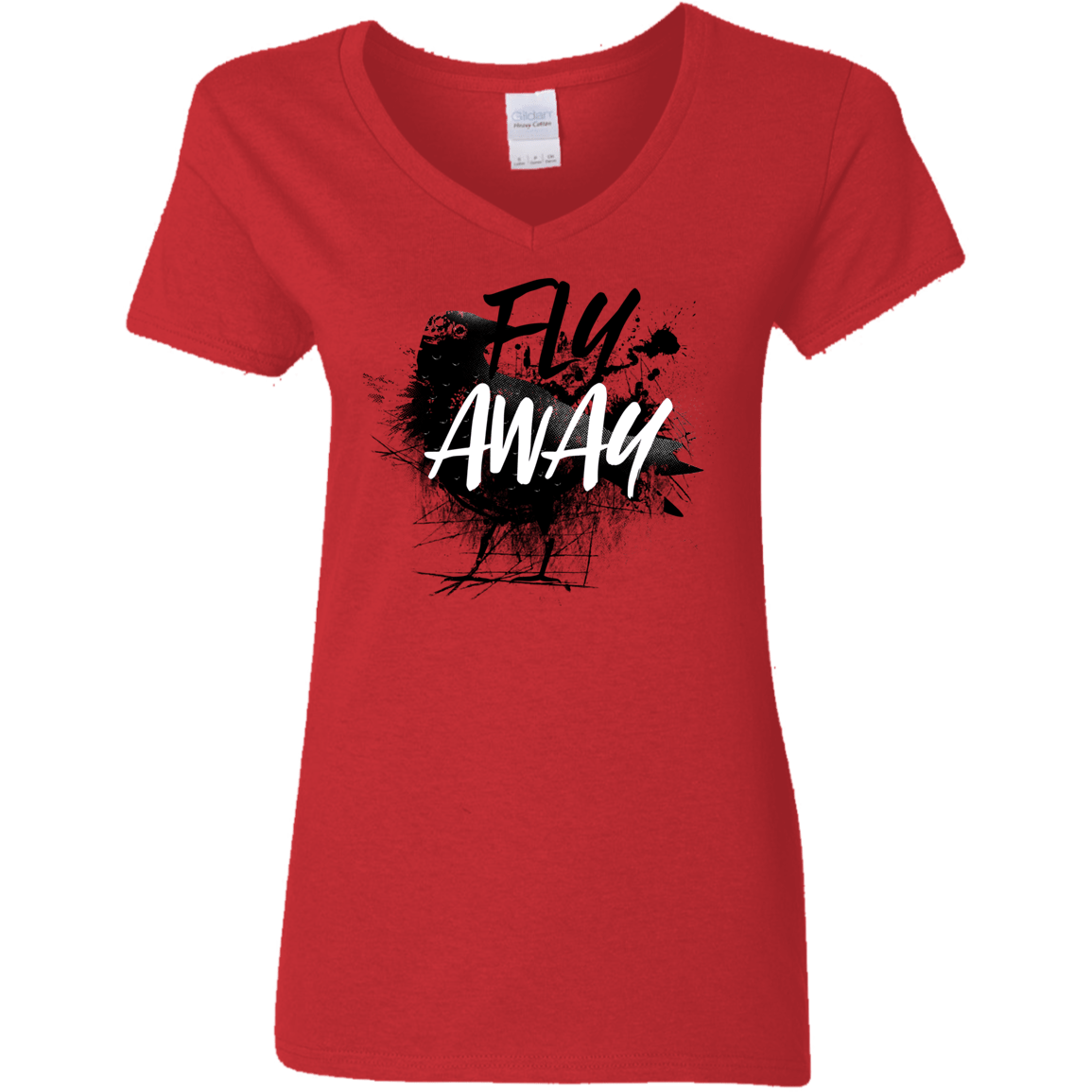 T-Shirts Red / S Fly Away Women's V-Neck T-Shirt